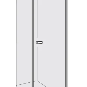 Achat Immédiat Porte battante Alterna lin.3 Noir mat Verre clair CareTec Pro